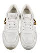 Versace Leather Graphic Print Sneakers