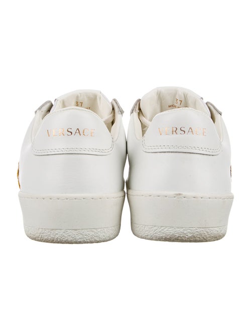 Versace Leather Graphic Print Sneakers