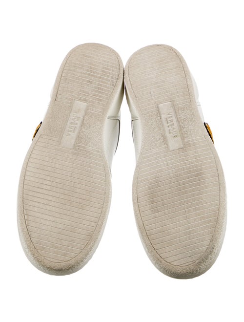 Versace Leather Graphic Print Sneakers