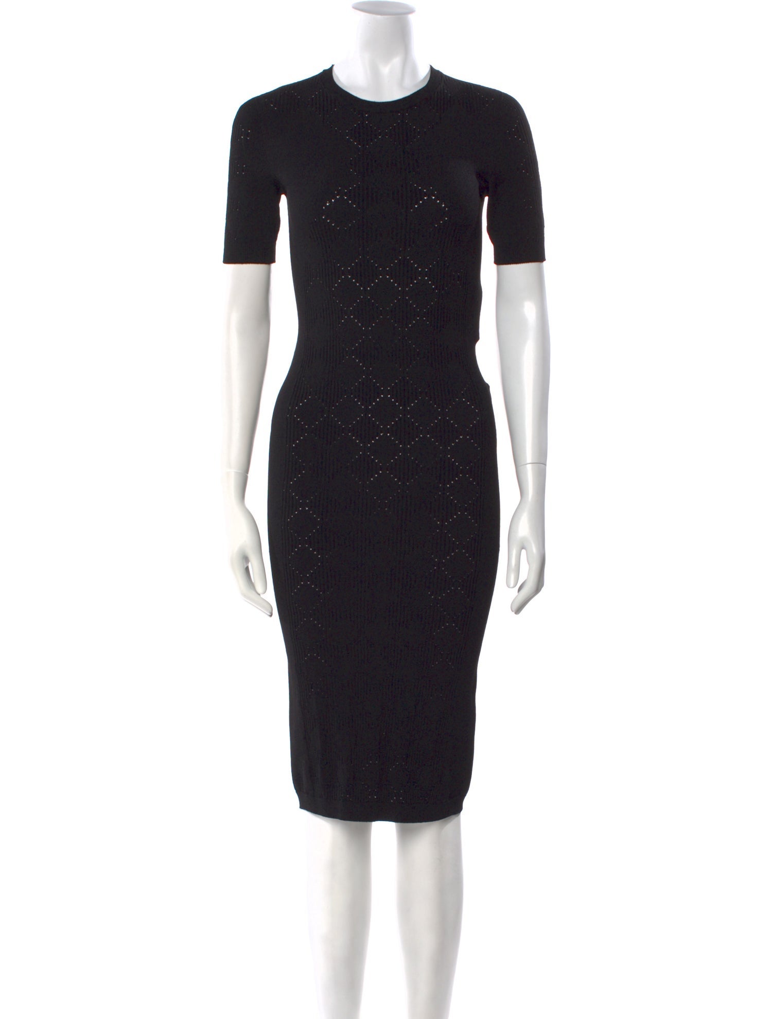 Versace Crew Neck Knee-Length Dress