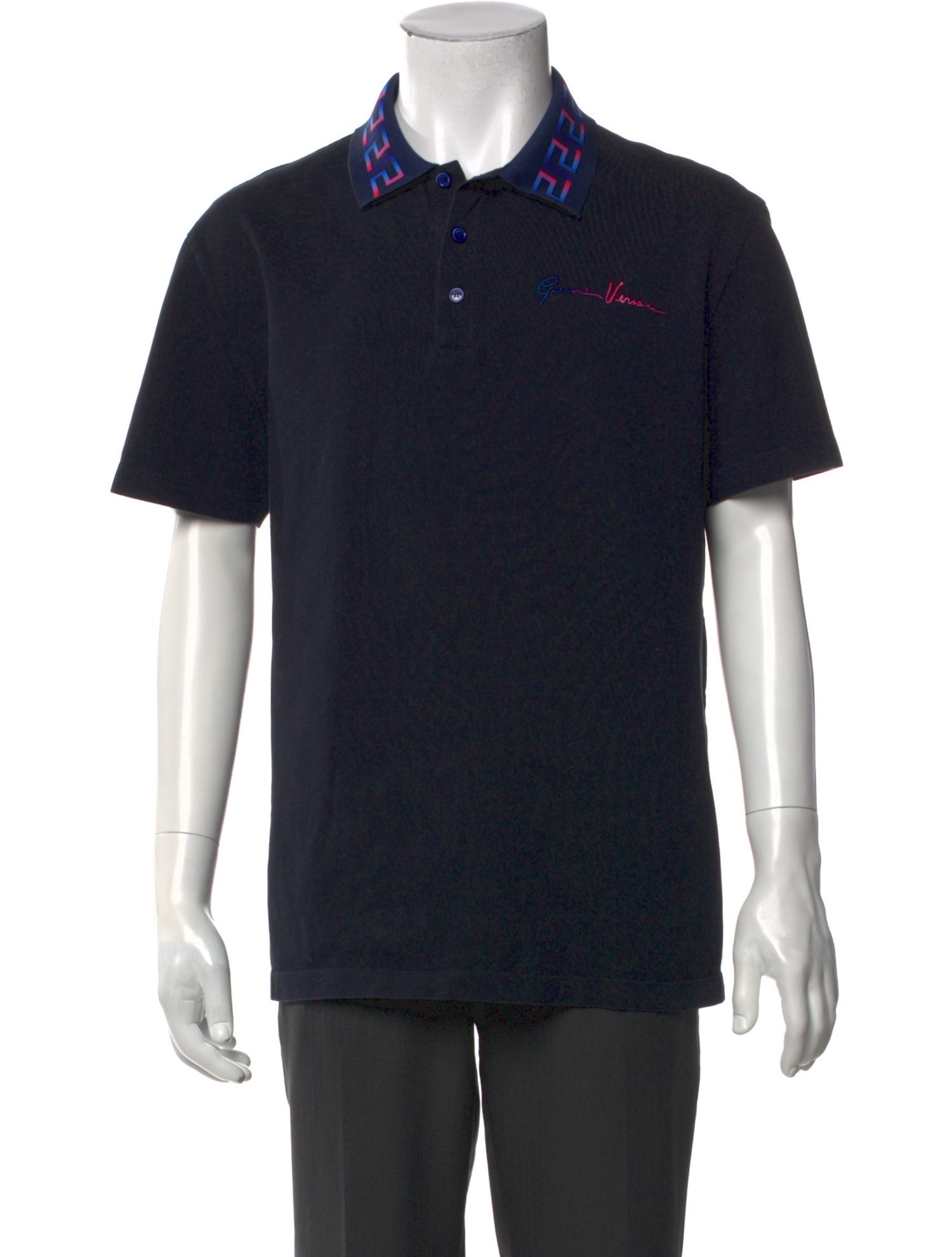 Versace Crew Neck Short Sleeve Polo Shirt