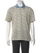 Versace Printed Crew Neck Polo Shirt