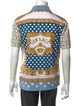 Versace Printed Crew Neck Polo Shirt