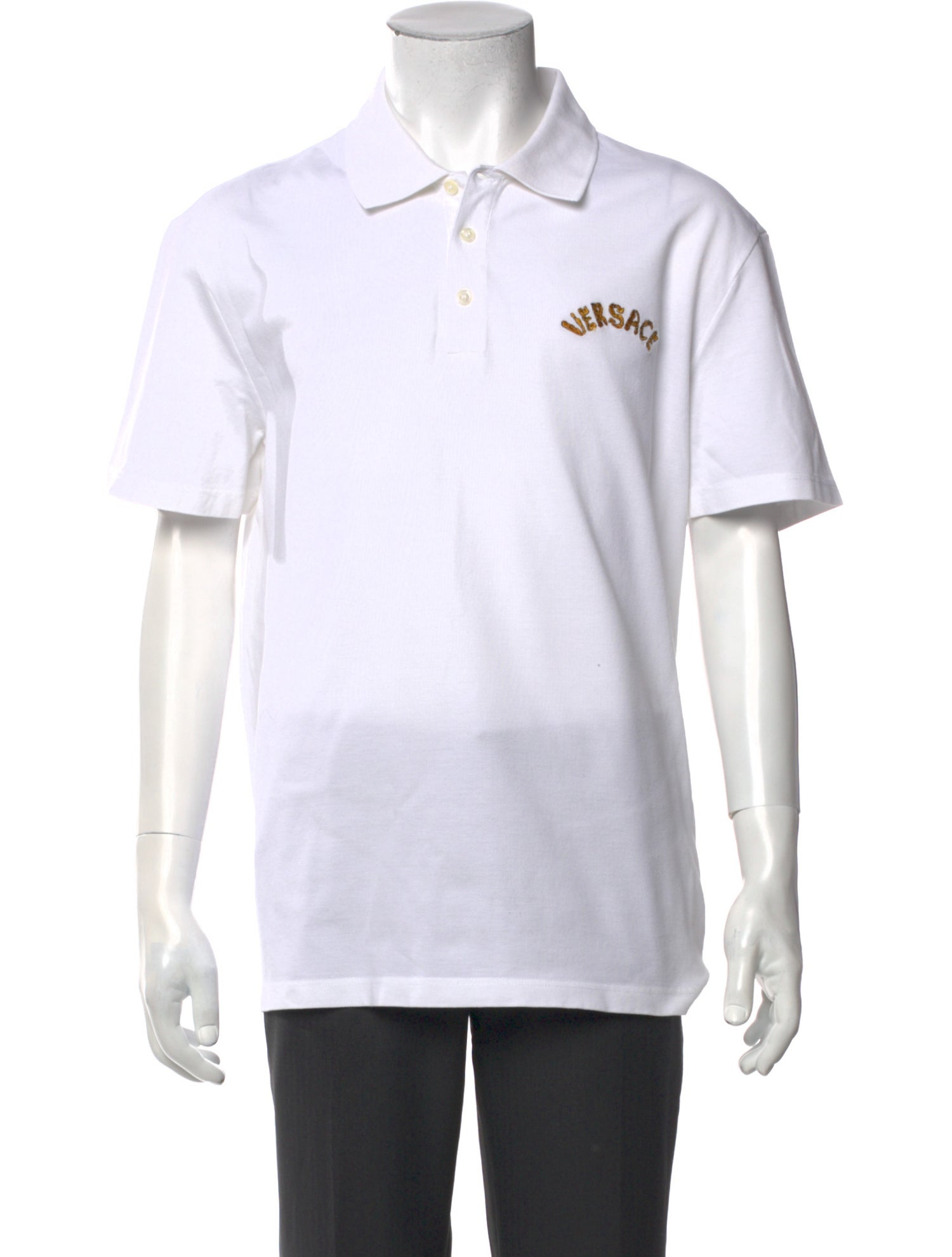 Versace Crew Neck Short Sleeve Polo Shirt