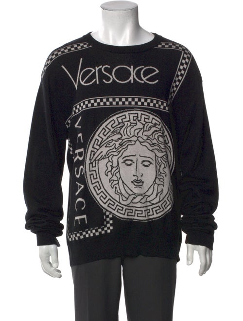 Versace Printed Crew Neck Pullover
