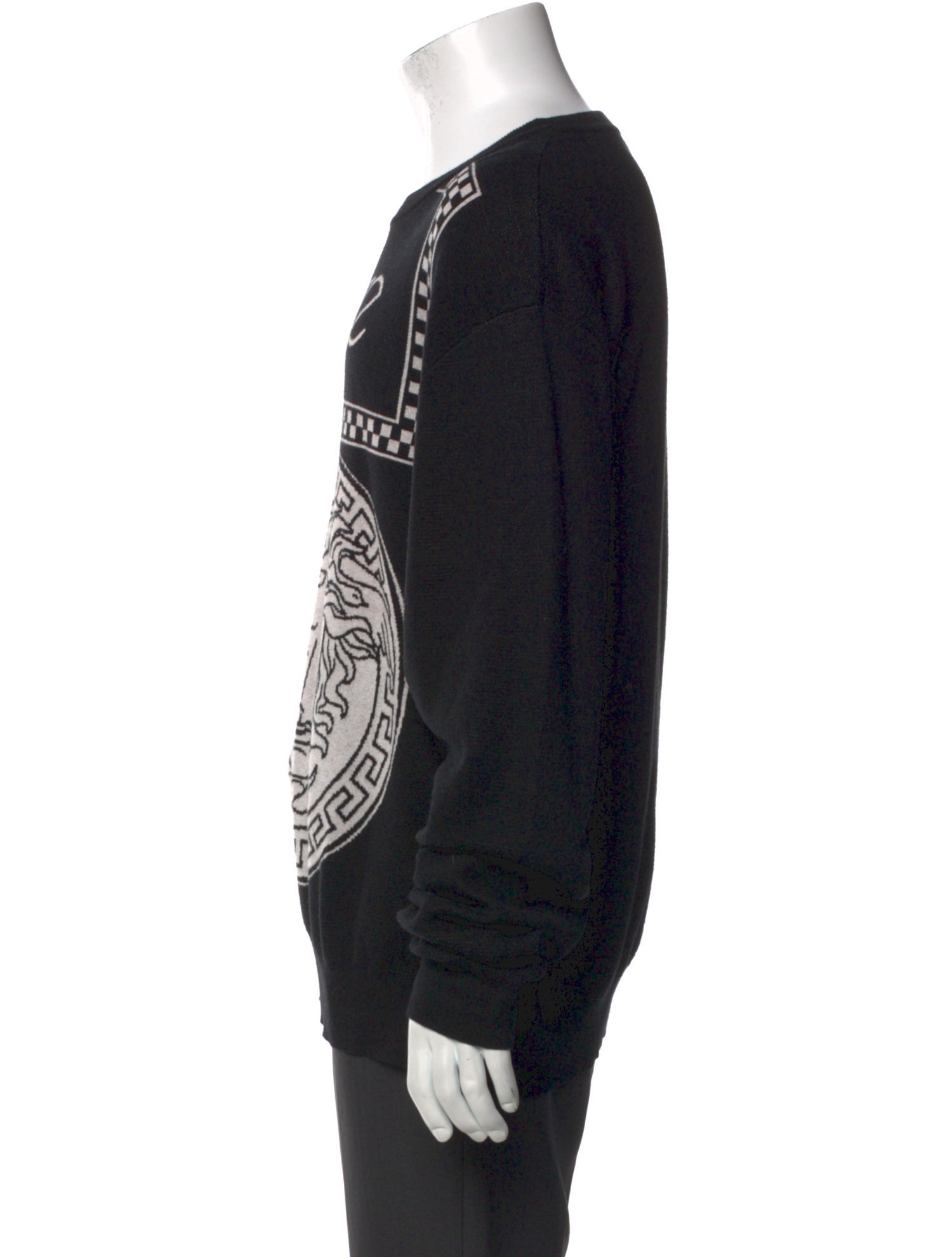 Versace Printed Crew Neck Pullover