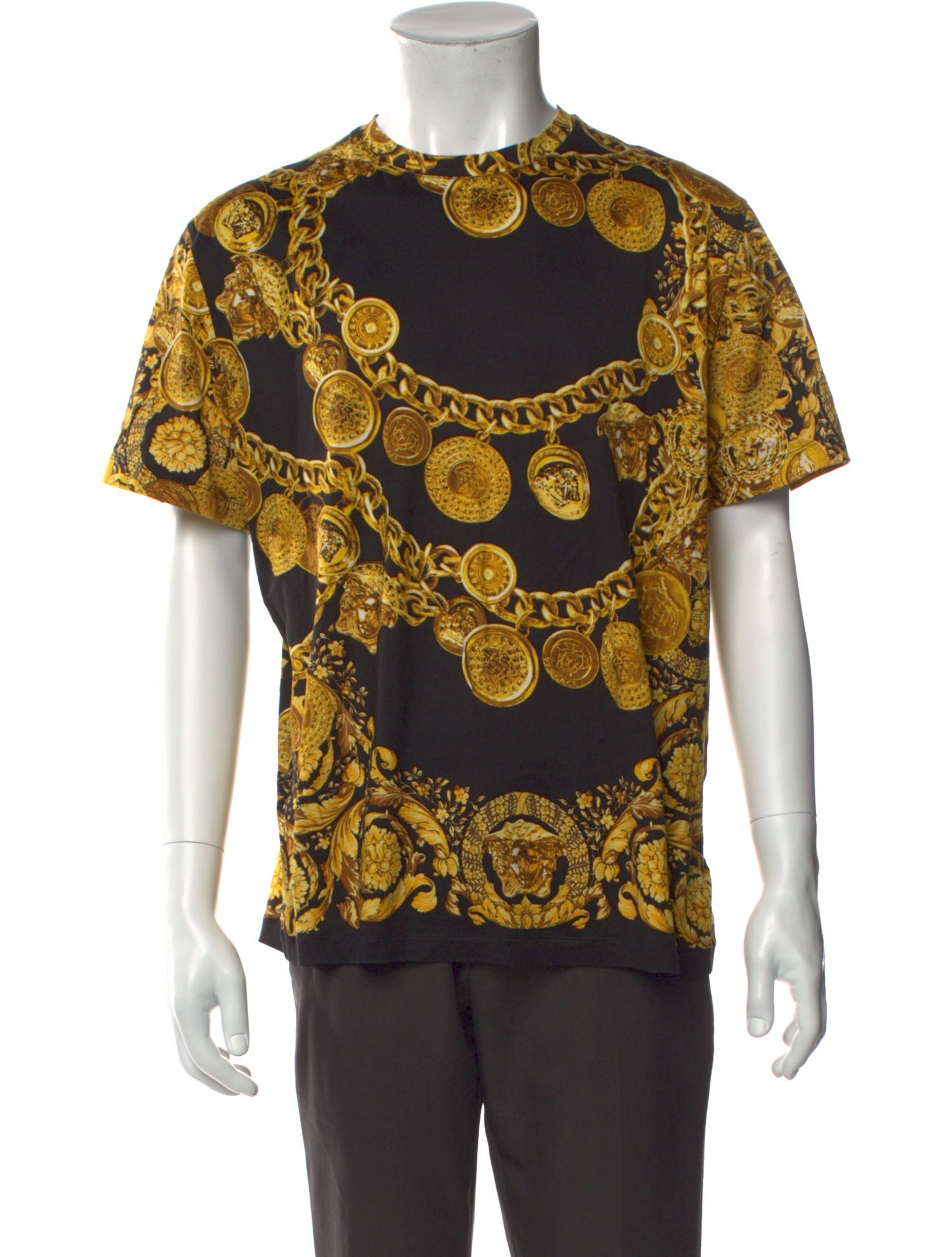 Versace Printed Crew Neck T-Shirt