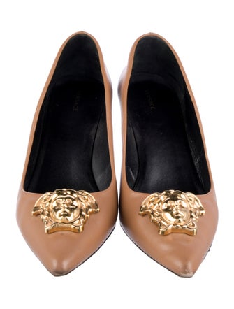Versace Medusa Insignia Leather Pumps