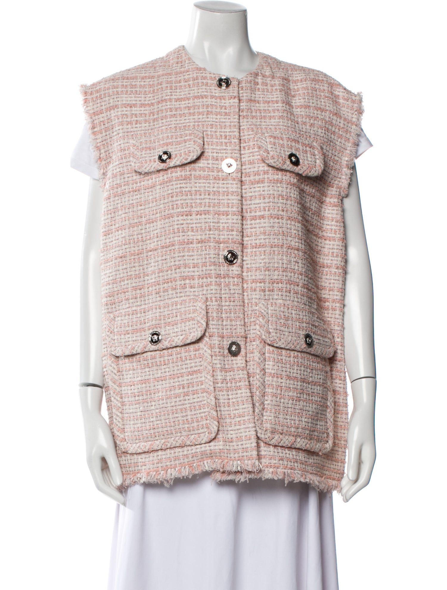 Versace Tweed Pattern Vest