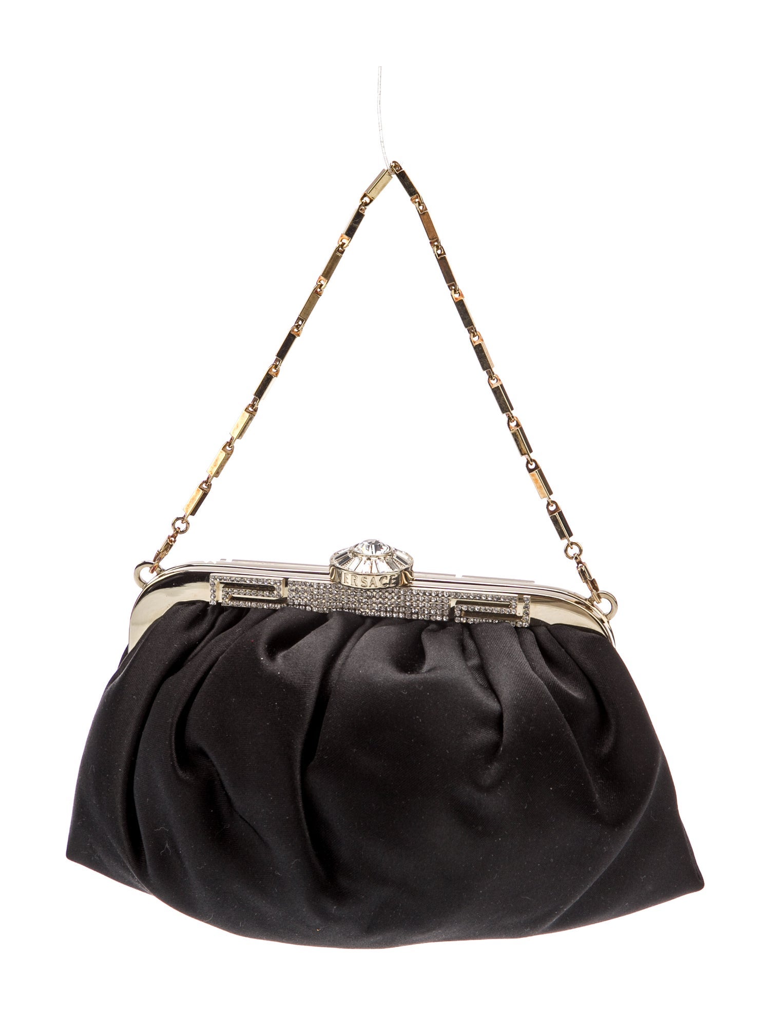 Versace Satin Top Handle Bag