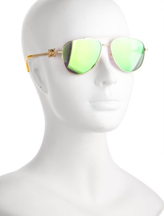 Versace Medusa Insignia Aviator Sunglasses