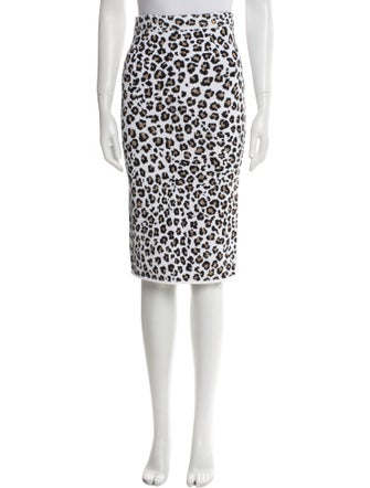 Versace Animal Print Knee-Length Skirt