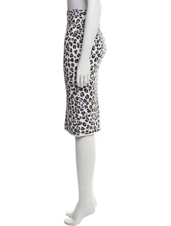 Versace Animal Print Knee-Length Skirt
