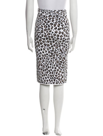 Versace Animal Print Knee-Length Skirt