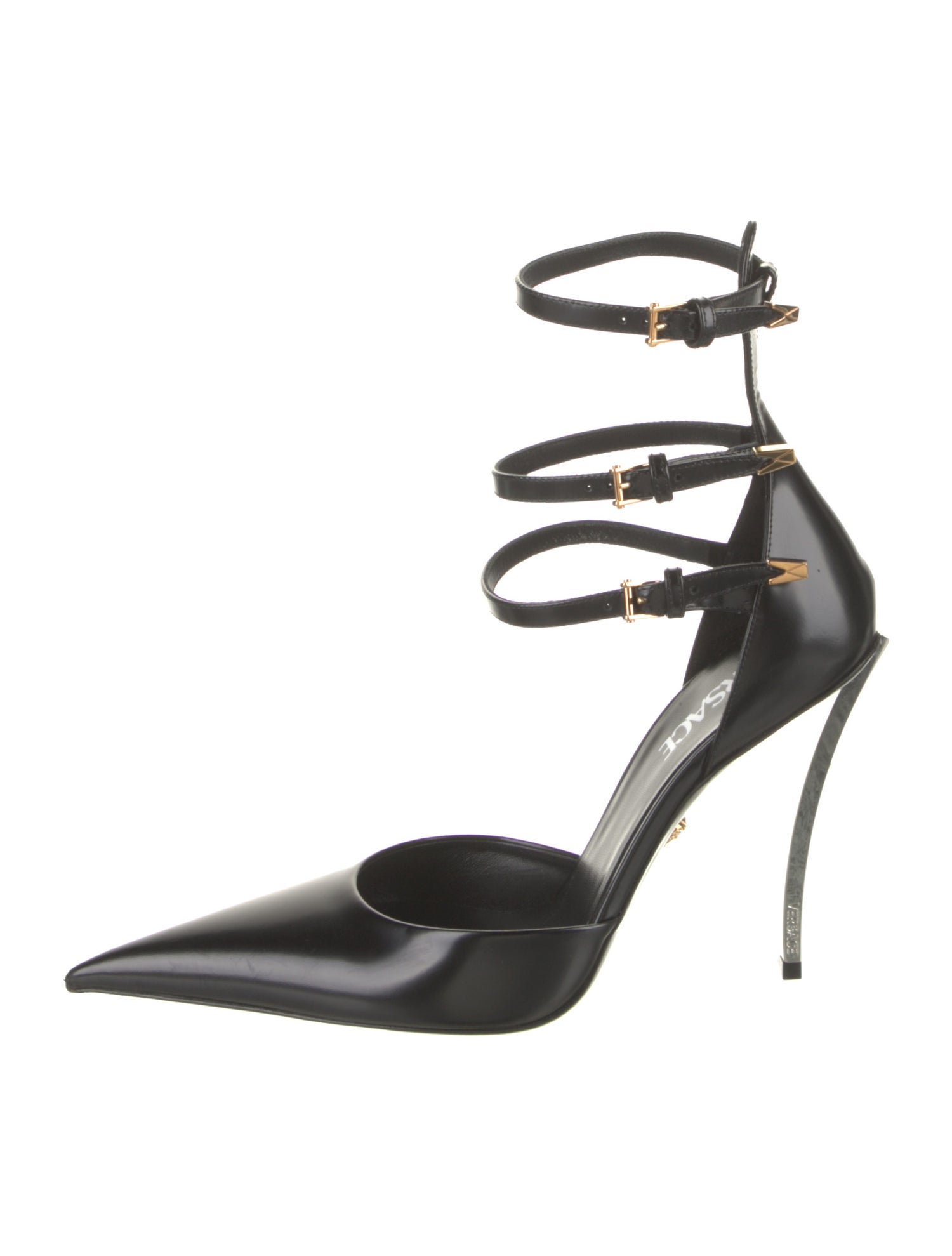 Versace Leather D'Orsay Pumps