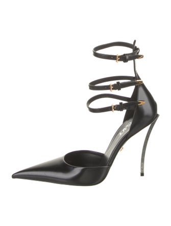 Versace Leather D'Orsay Pumps