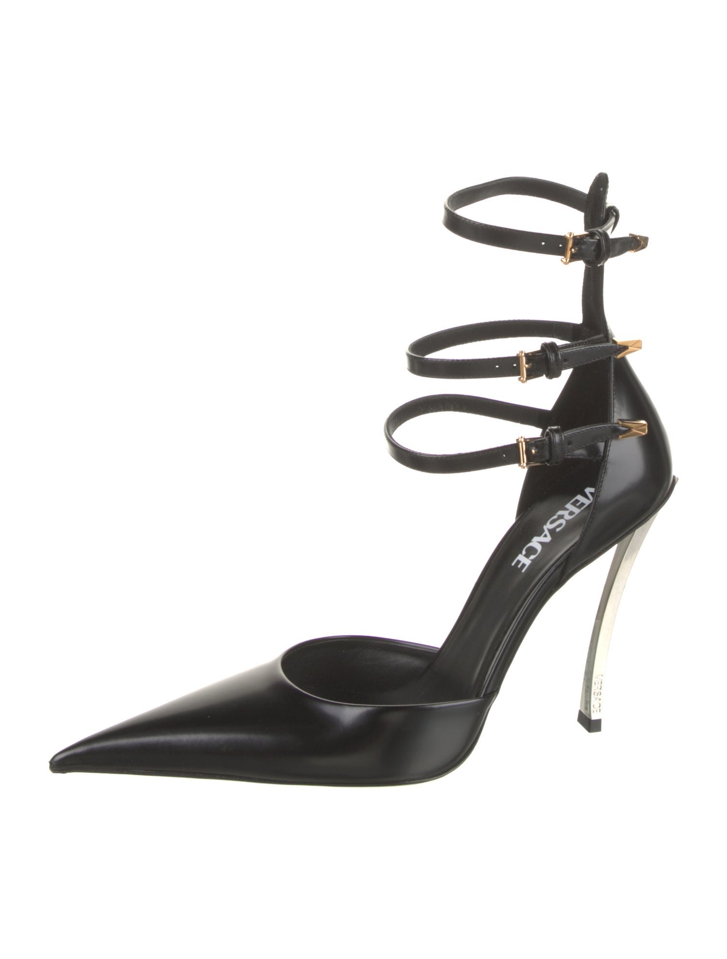 Versace Leather D'Orsay Pumps