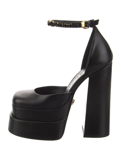 Versace Medusa Insignia Leather D'Orsay Pumps
