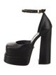 Versace Medusa Insignia Leather D'Orsay Pumps