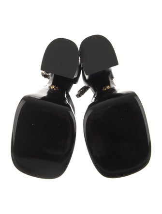 Versace Medusa Insignia Leather D'Orsay Pumps