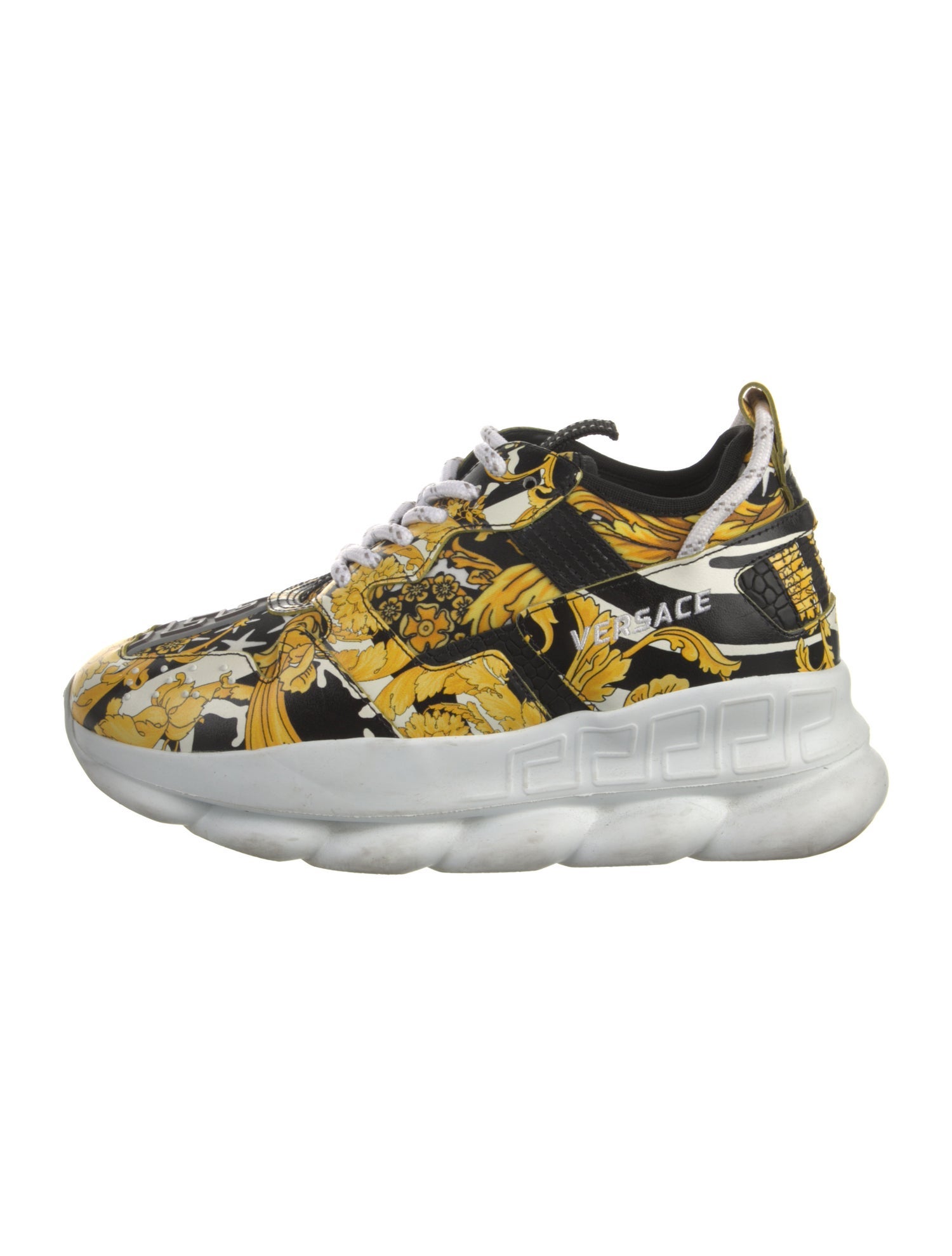 Versace Leather Printed Chunky Sneakers