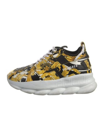 Versace Leather Printed Chunky Sneakers