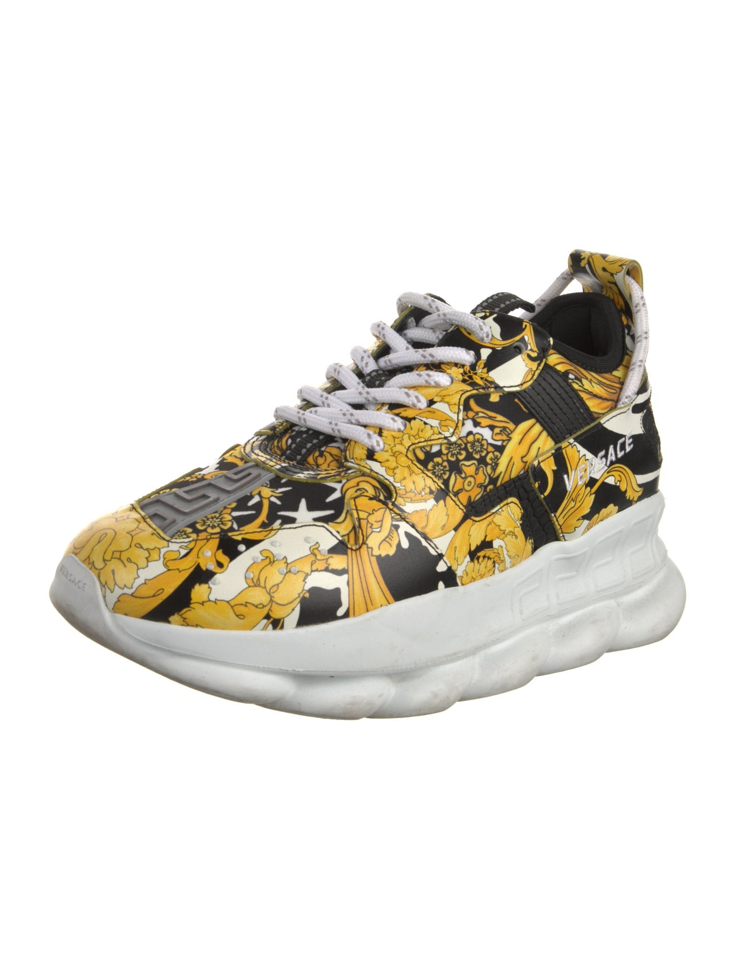 Versace Leather Printed Chunky Sneakers