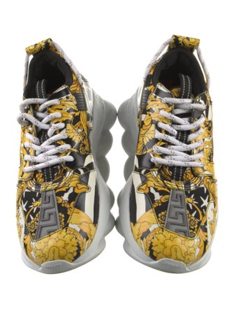 Versace Leather Printed Chunky Sneakers