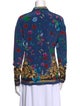 Versace Silk Printed Button-Up Top