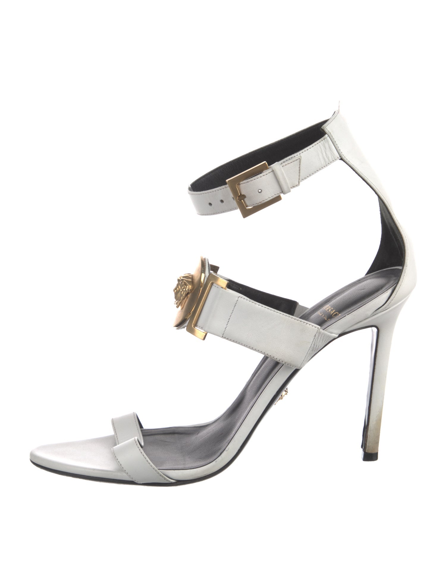 Versace Medusa Insignia Leather Sandals