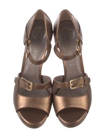 Versace Leather D'Orsay Pumps