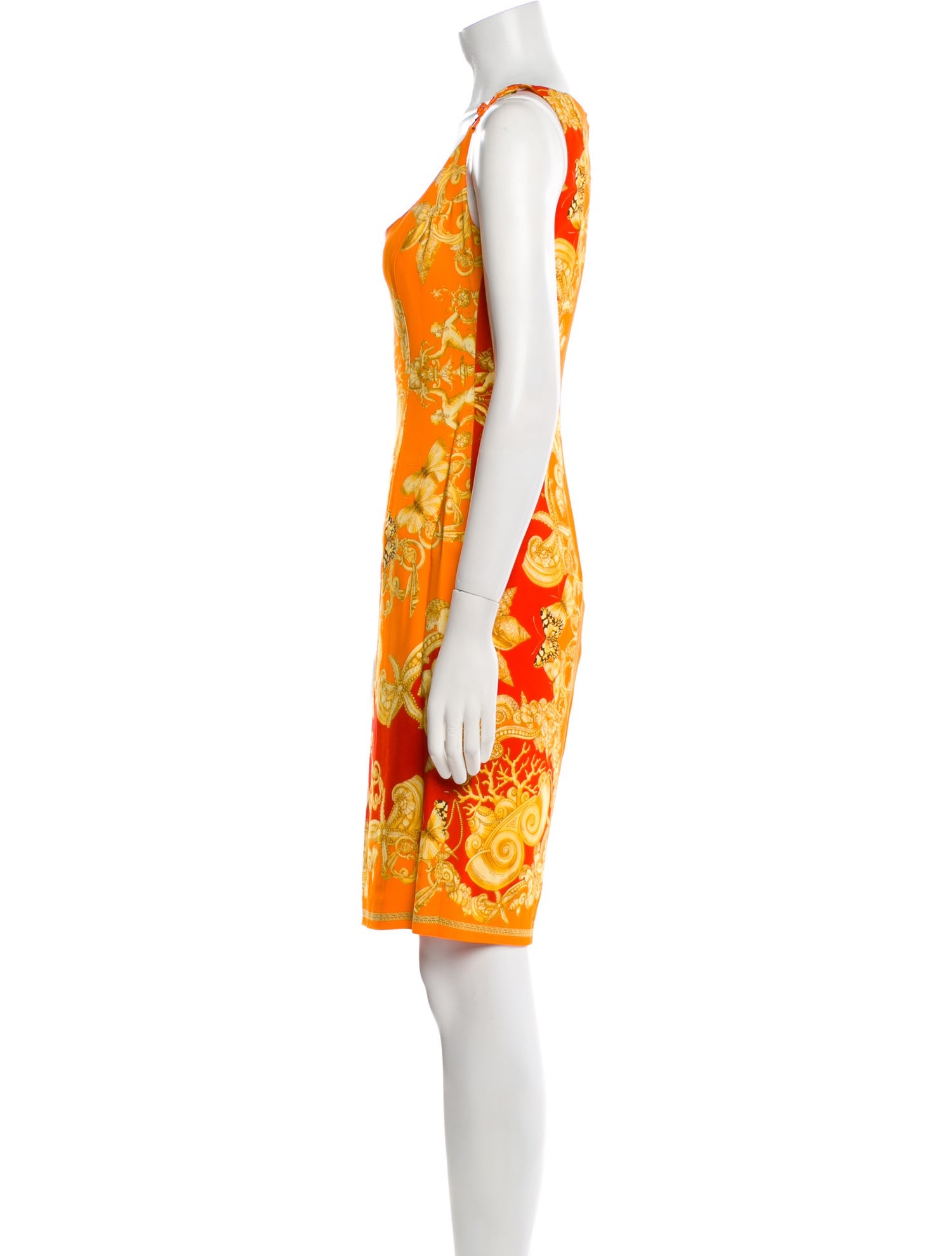 Versace Printed Knee-Length Dress