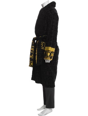 Versace Printed Sequin Embellishments Robe