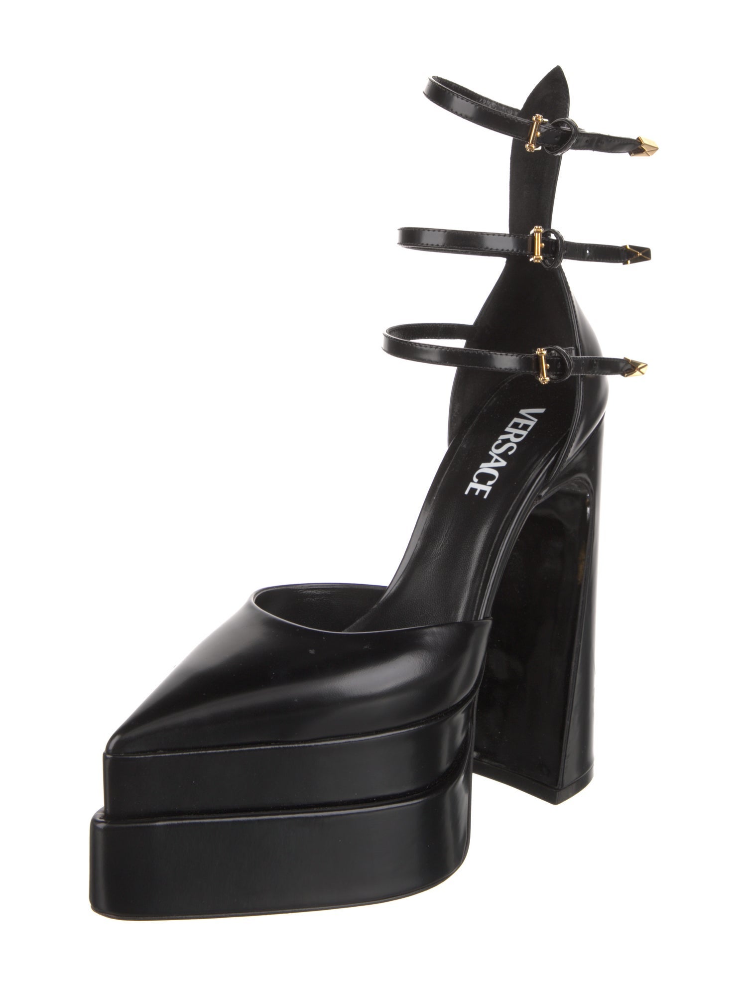 Versace Patent Leather D'Orsay Pumps