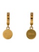 Versace Crystal & Enamel Medusa Drop Earrings