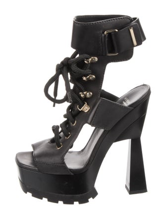 Versace Leather Gladiator Sandals
