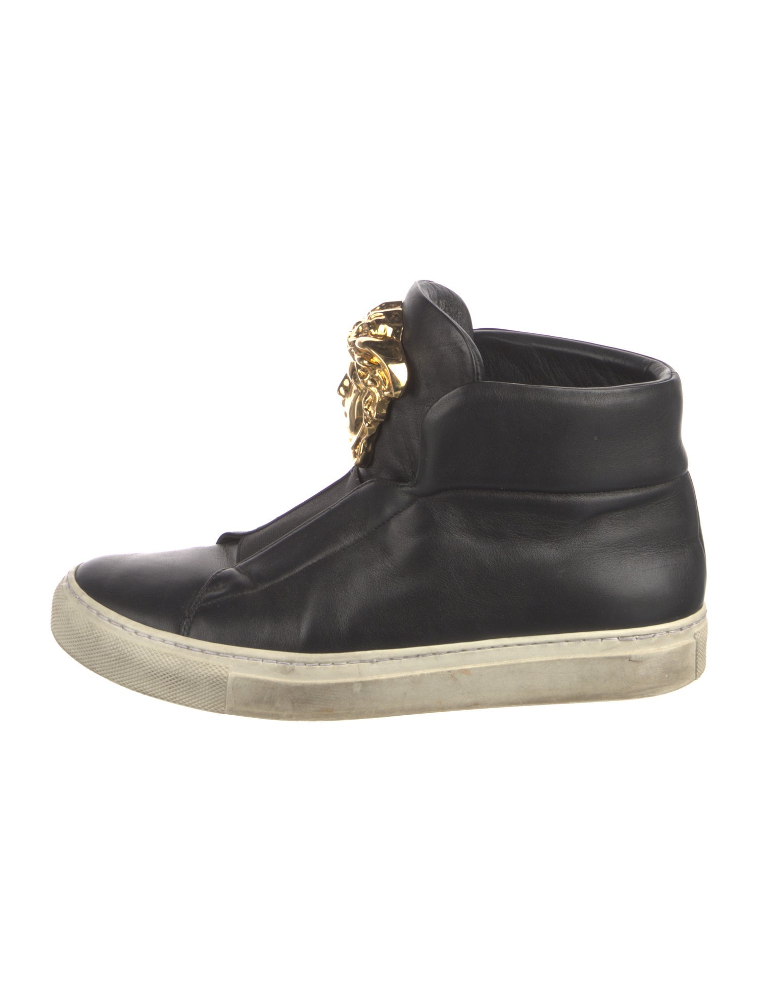 Versace Medusa Insignia Leather Sneakers