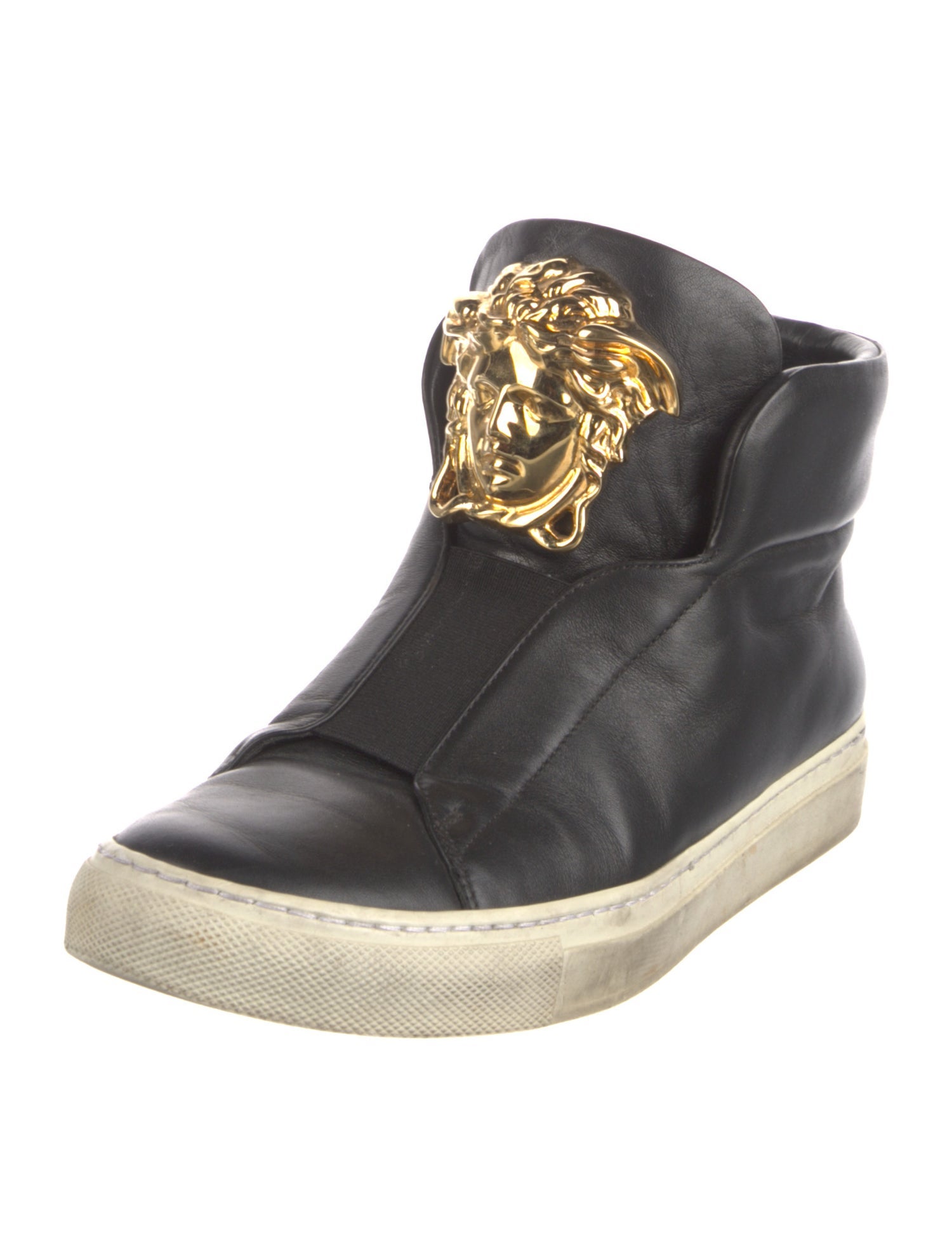 Versace Medusa Insignia Leather Sneakers