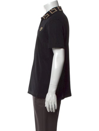 Versace V-Neck Short Sleeve Polo Shirt