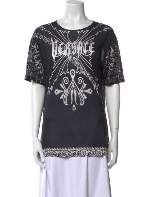 Versace Printed Crew Neck T-Shirt