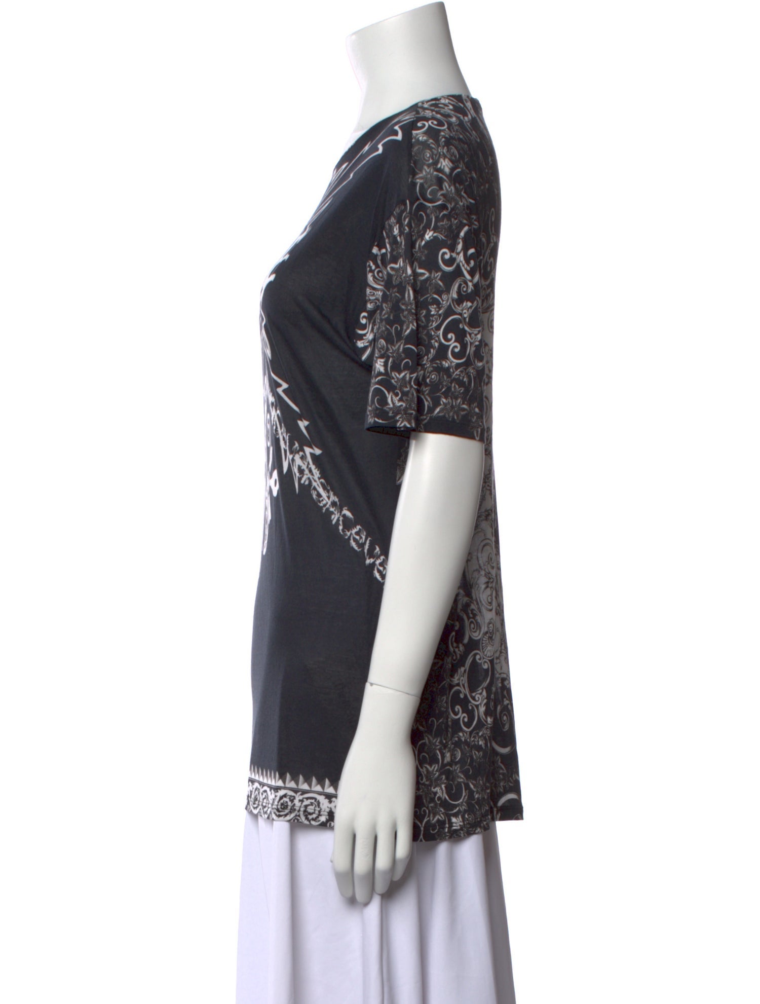 Versace Printed Crew Neck T-Shirt