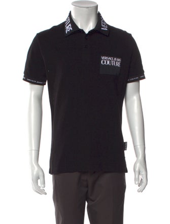 Versace Barocco Print Graphic Print Polo Shirt