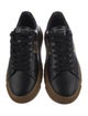 Versace Leather Glitter Accents Sneakers