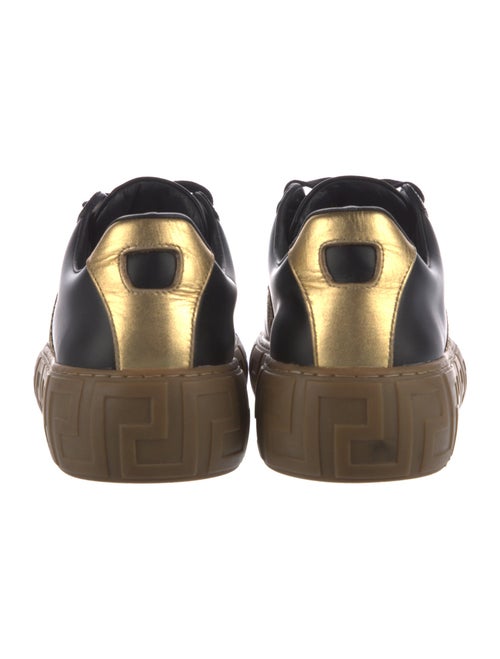 Versace Leather Glitter Accents Sneakers