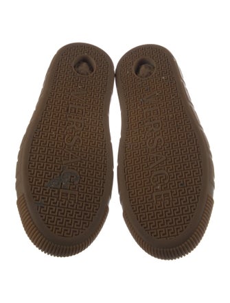 Versace Leather Glitter Accents Sneakers