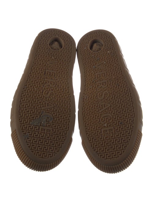 Versace Leather Glitter Accents Sneakers