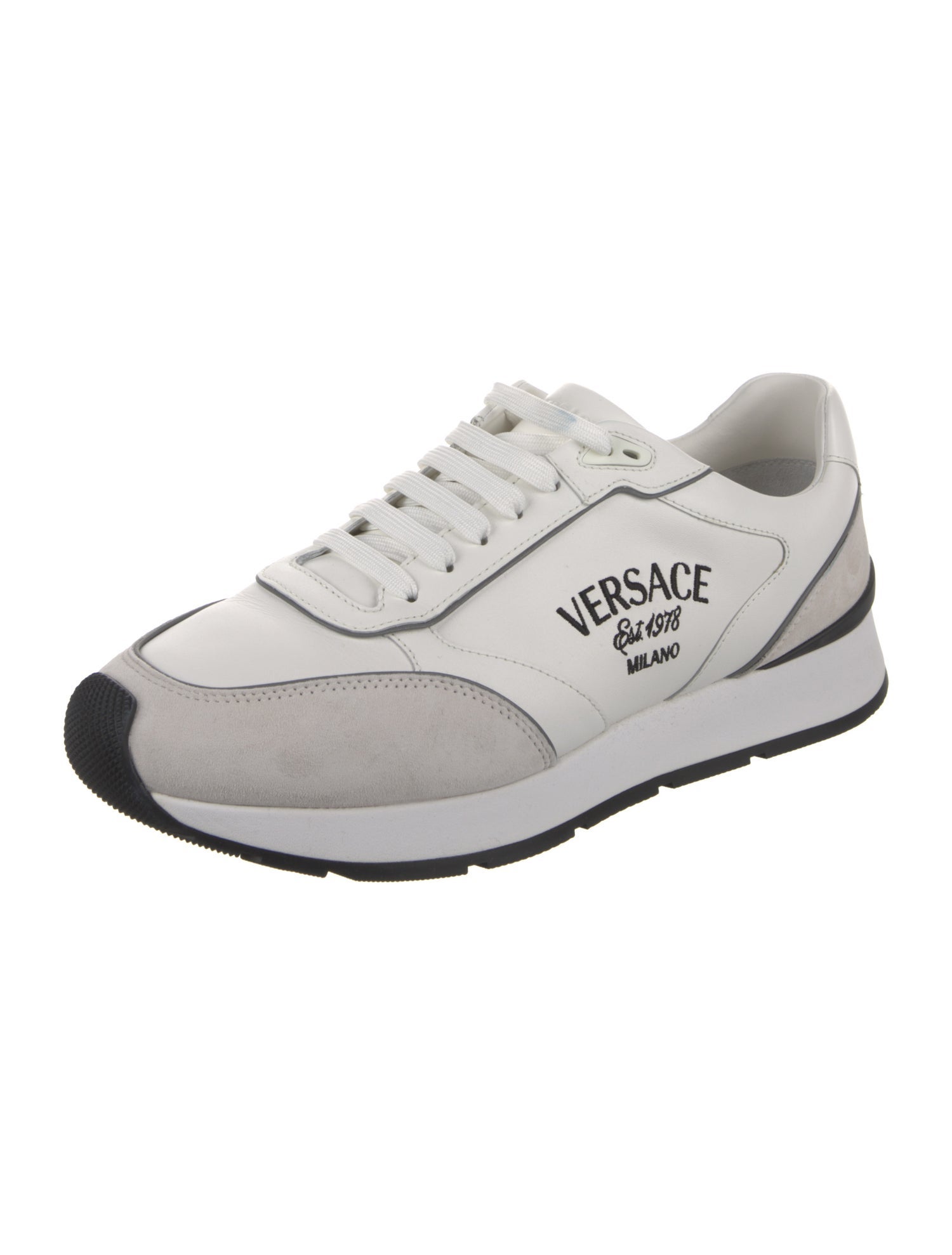 Versace Medusa Insignia Leather Sneakers