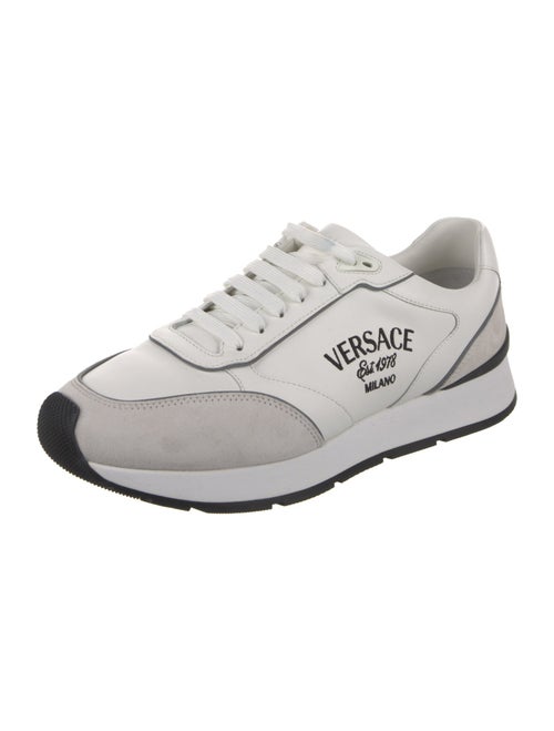 Versace Medusa Insignia Leather Sneakers