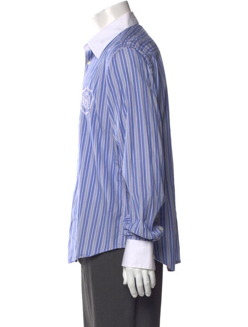Versace Striped Long Sleeve Dress Shirt