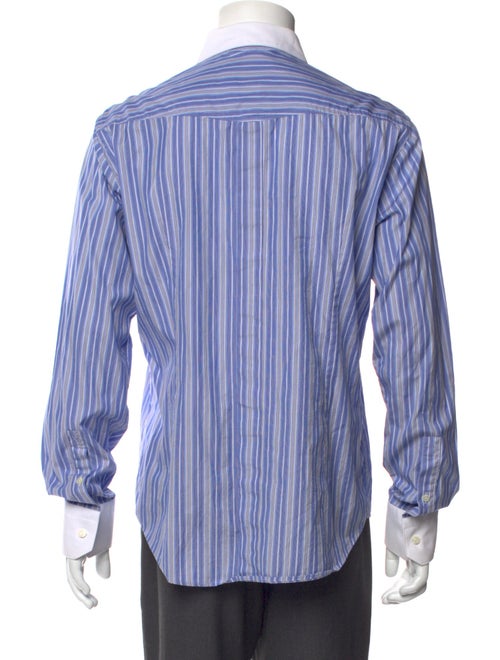 Versace Striped Long Sleeve Dress Shirt